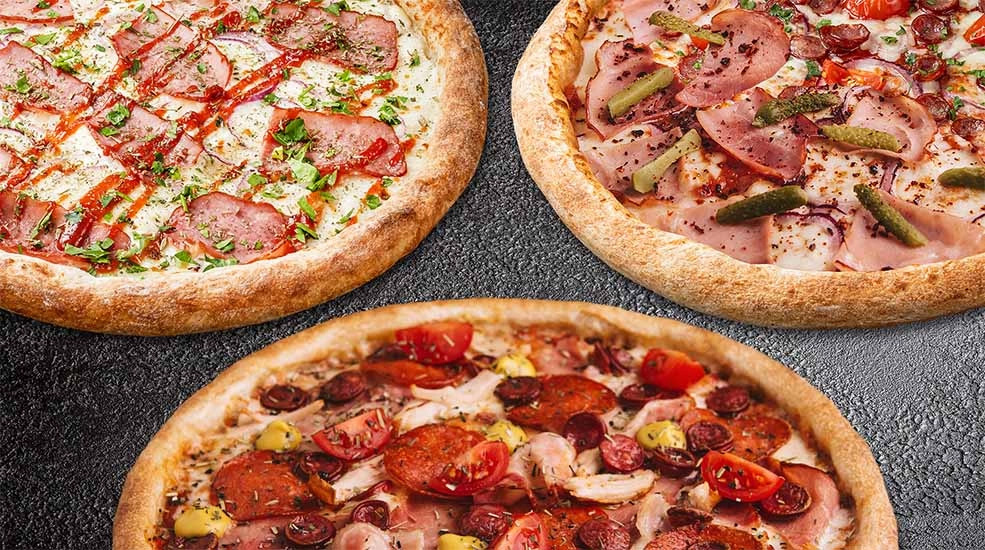 Тріо Мітта піци з м'ясними начинками 