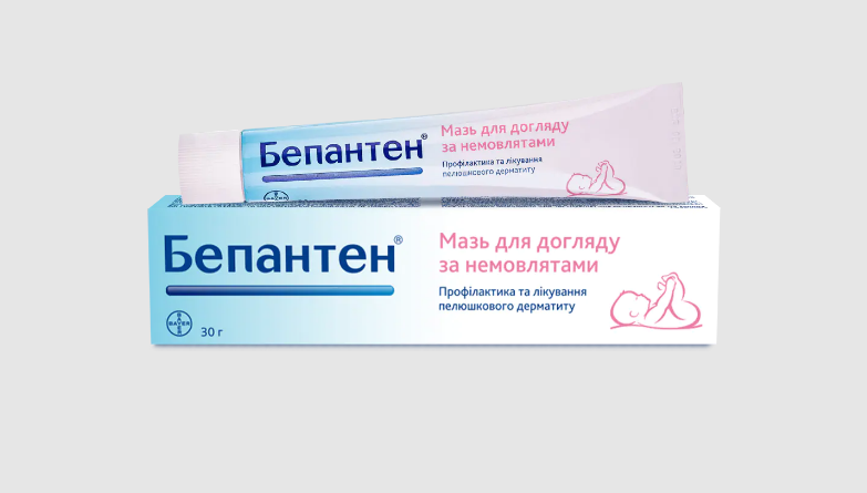 Мазь Бепантен для детей (товар и фото сайта bepanthen.ua)