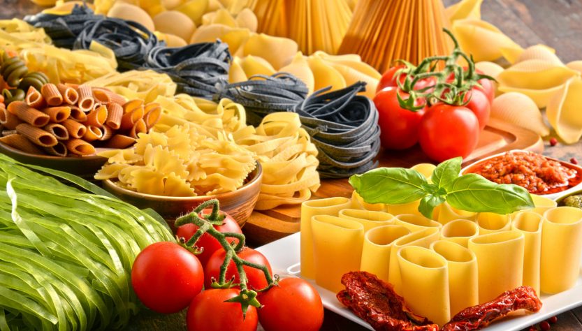 Разнобразие макароны с Италии