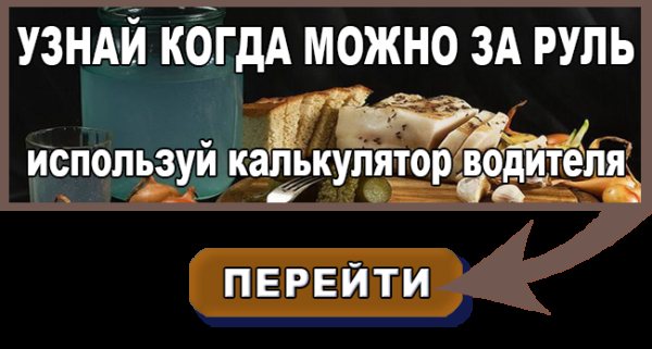 Таблиця калорійності алкогольних напоїв