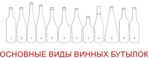 Типи і форми винних пляшок